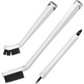 Grout Cleaning Brushes Set (3 Pcs) Deep Cleaner Multi-Purpose Stiff Bristle Brush, Cleaning Toothbrush for Cleaning Corners, Spaces, Tile, Shower, Window & Door Track, Floor, Juicers and Tight Spaces
