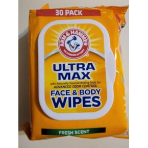 Man Wipes - Fresh Scent Mens Wipes - Ultra Max 30 Bathroom Wipes - Pack of 1 Wipes for Adults - Wipes Pack - Toilet Wipes