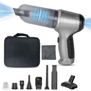 Handheld Portable Car Vacuum Cleaner and Air Duster 3 in 1 Brushless Motor 15000PA - 2024 Upgraded Version for Home, Car, Kitchen and Office Cleaning- Bonus Microfiber Cleaning Cloth