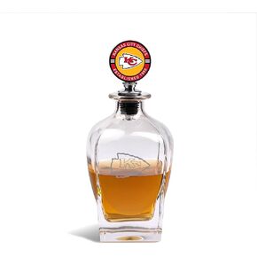 The Memory Company | Licensed NFL Decanter with Mascot Stopper