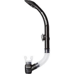 SCUBAPRO Escape Semi-Dry Snorkel, with Purge Valve and Splashguard Barrel-Top Design, Black