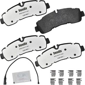 Bendix Fleet Metlok MKD1691FM Semi-Metallic Rear Brake Pads for Ford F-250 Super Duty 2022-2013, F-250 Super Duty 2024, F-350 2016-2013, F-350 Super Duty 2022-2013, F-450 Super Duty 2015-2013