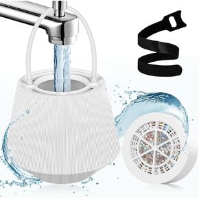 Bath Filter for Tub - Bath Water Ball Filter for Tub Faucet - 8-Stage Bath Ball Filter, Removes Contaminants for Healthier Skin and Hair, BPA-Free, Purifies Bathwater