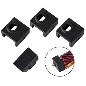 Creality 3D Printer Parts Upgrade Heater Block Silicone Cover and Brass Nozzle Tips for MK7/MK8/MK9 Extruder Hotend Sock Heat Insulation for CR-10,10S,S4,S5 Anet A8 Ender 3 Pro V2