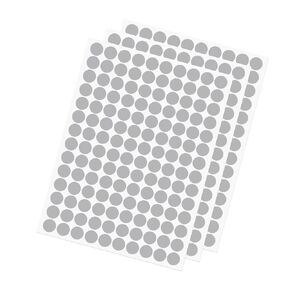 Self-Adhesive Screw Hole Cover Sticker - 3 Sheet/420Pack Screw Covers Caps Fits for Cabinet Wall Desk- PVC Dustproof Sticker - (12-mm Dia, Gray)