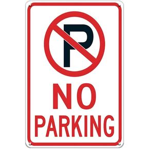 YOYI ART No Parking Signs - 8 x 12 inch Rust Free Aluminum, UV Protected, Waterproof, Durable Ink, Metal No Parking Sign for Home, Gate, Yard, Garage Front Door, Shop and Business