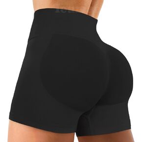 Amplify Womens Seamless Scrunch Shorts Workout Shorts Gym Shorts Contour Shorts 5" High Waisted Running Yoga Shorts