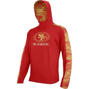 Zubaz NFL Men's Solid Team Color Elevated Lightweight Hoodie With Camo Accents