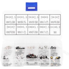 250pcs Tactile Push Button Switch, Micro Momentary Tactile Push Button Switch for Car Remote Control Key