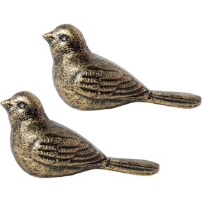 Notakia Cast Iron Bird Heavy Duty Door Stopper - Avoid Drilling Holes with Handle Metal Antique Decorative Vintage Rustic Door Stopper for Office, Home， Bedroom and Exterior Doors (2Pcs Birds)