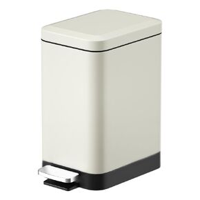 12L/3.1Gal Slim Step Garbage Can,Narrow Rectangle Garbage Container Bin,Small Bathroom Trash Can with Lid Soft Close，Foot Pedal Garbage Can for Bathroom,Bedroom,Office (12l-White)