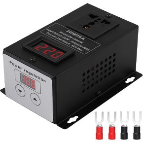 10000W Variable Speed Controller SCR Voltage Controller Fit for Router Fan Electric Motors Rheostat AC 120V 220V 25A Max
