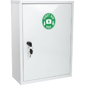 منظم خزانة طبية مثبت على الحائط للحمام، صندوق قفل لتخزين الأدوية مصنوع بشكل جيد، خزانة طبية لقفل الإسعافات الأولية من الفولاذ الآمن للعائلة in Kuwait