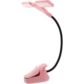 EXCEART LED Music Stand Light Clip On Piano Light Touch On Night Lamp Sheet Music Supplies for Piano Orchestra DJ (Pink)