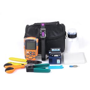 30mW Visual Fault Locator, Fiber Power Meter(-70dBm~+10dBm, Built-in 10mW VFL) and Optic Fiber Cleaver F-6S, FTTH Fiber Optic Tool Kit for CATV Engineering