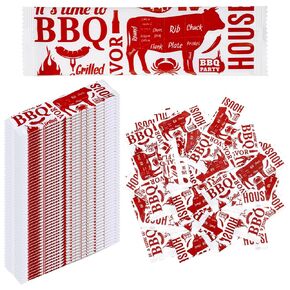 250 Pcs BBQ Wet Wipes Individually Wrapped Pre Moistened Individual Hand Wipes Grill Wipes for Bbqs Barbecue Catering Restaurant Wedding, Hands Quickly(BBQ)