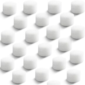 Boao 96 Pcs Nebulizer Filters Replacement Air Filter Sponge for Compressor System Accessories, Round White Sponge Air Replacement for Compressor System Cool Mist Device
