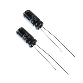 100 Pcs 10UF Capacitor 5x11mm(0.2 x0.43in) 50V Electrolytic Capacitor Radial High Frequency Capacitors Tube Amplifier(13X20mm(0.51x0.79in))
