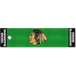 FANMATS NHL Chicago Blackhawks Nylon Face Putting Green Mat , 18"x72"
