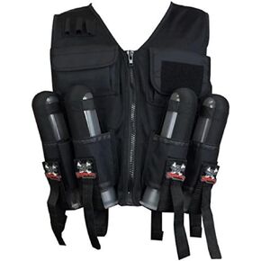 Maddog Lightweight Tactical Paintball Sport Vest | Paintball Harness Vest Holds Up to 4 Paintball Pods & 90ci Paintball Tank