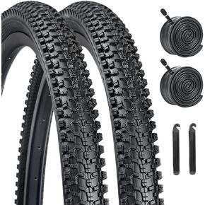 26x1.95/24x1.95 Bike Tire,HUIOK Folding Replacement Bike Tires,Cushioned and Comfortable MTB Bicycle tire,Rubber Tires for Hard Roads, Muddy
