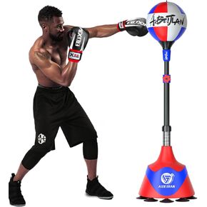 Freestanding Reflex Boxing Bag,Punching Bag with Stand,Height Adjustable,Speed Punching Ball for Adults Kids,Boxing Equipment for Home Gym