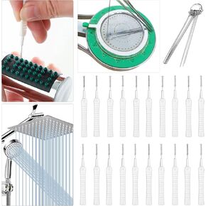 Shower Head Cleaner, Shower Head Cleaning Brushes Shower Nozzle Clog Removal Pick Shower Cleaner Brushes Tiny Cleaning Brush for Small Hole Slit Gap Nozzle Tube Bathroom Kitchen Home Cleaning Supplies