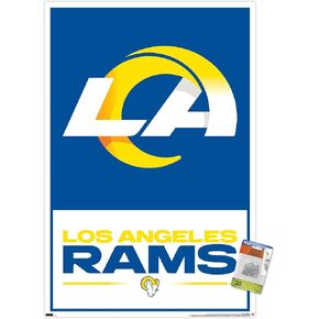 Trends International NFL Los Angeles Rams - Logo 21 Wall Poster with Push Pins