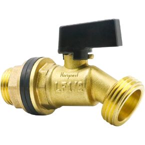 3/4 inch rain Barre Bulkhead Spigot, Connect Garden Hose, Brass Valve Faucet for Outdoor Water Bucket rainwater Tank(1 pc)