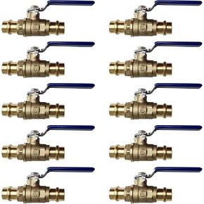 1/2" Propress Brass Ball Valve - Press Ball Valve with EPDM - Premium Press Ball Valve with 1/2" Connections - Pack of 10