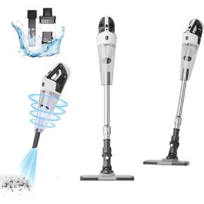 TECBOT Cordless Vacuum Cleaner, 12000 Pa Powerful Stick Vacuum with Brushless Motor, LED Touch Display, 30 Mins Long Runtime, Self-Standing Lightweight Vacuum for Hard Floor Carpet Hair, Gray