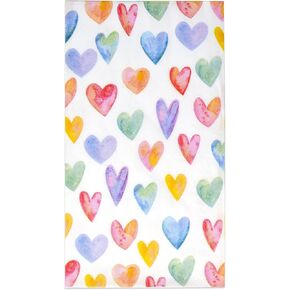 Gift Boutique 100 Valentines Day Colorful Heart Guest Disposable Paper Love Heart Valentine Dinner Napkin for Valentine's Wedding Birthday Dinner Supplies