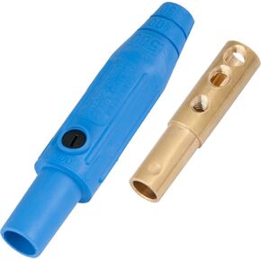 Marinco CLM2F-D CLM Cam Type, Series 15 Mini Inline, Single Pin Connector, 150 Amp, 600 Volt, 8 - #2 AWG, Female - Blue (D)