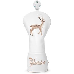 Golf Club Cover Sika Deer Premium Embroidery Driver Cover Fariway Wood Headcover Hybrid Covers Leather Golf Head Cover for Most Brand