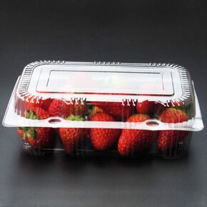 Mumusuki 25 PCS Plastic Box, Food Container Food Box Food Storage Containers Clamshell Hinged Box Takeout Food Container (18.5 * 12.5cm), MUMUSUKI5MDON6S3GE-01