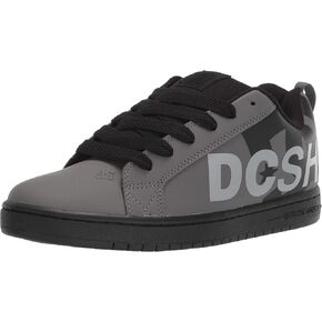 DC Men's Court Graffik SE XE Skate Shoe, Grey/Black/Grey, 11.5