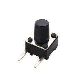 Unifizz 2 Pin Tact Push Button Switch, Tactile Button Switch Through Hole, Micro Momentary Tactile, Bedroom Side Insert Kit, Black 4.5x4.5x5.5mm,(100 pcs)