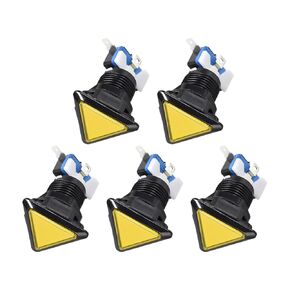 Game Push Buttons Triangle Push Switches LED Light with Micro Switches [for Arcade Game] 39x39x39mm Yellow 5