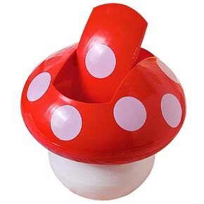 Cabilock Mushroom Mini Trash can with Lid, Cute Desktop Wastebasket, Adorable Garbage Bin for Office, Bedroom, Kitchen