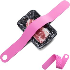 Pink Thaw Belt, Silicone Meat Defroster, Super Suction Sink Thawing Fixator Belt for Defrosting Frozen Meat Fruit and Vegetable