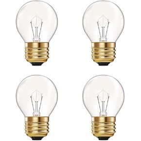 40W G45 Oven Light Bulbs, 300°C High Temp, for Oven/Refrigerator/Microwave, 110-130V, Dimmable, 4-Pack