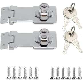 Small Hasp and Staple Metal Lock Hasp Door Buckle Safety Door Clasp Knob Shed Locks for Cabinets Cupboard Drawer Gate 2 Sets in Saudi Arabia