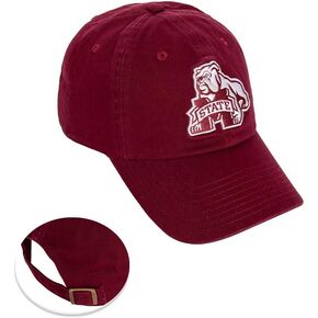 Desert Cactus Mississippi State University Baseball Hat Bulldogs MSU Brimmed Embroirderd Hats Cap Adjustable Cloth Strap Adult (Style G1) Maroon