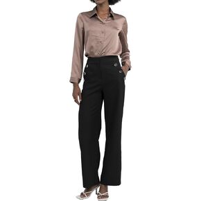 Black Wide Leg Tuytsi Pants for Women, Business Casual Pants, Women's Pants 2025
