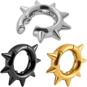 DOEARKO 2PCS Ear Gauges Ear Hangers Weights for Stretched Ear Plugs Body Piercing Tunnels 316 Stainless Steel Hypoallergenic Body Jewelry