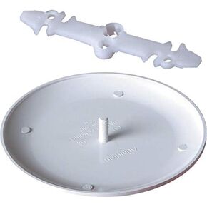 ARLINGTON INDUSTRIES CP3540 MOUNTING SCREWS are INVISIBLE ON The CEILING, TWO #8-32 X 3/4 INCH SCREWS and ONE MOUNTING BRACKET INCLUDED, PAINTABLE, NON-METALLIC, CEILING BOX COVER