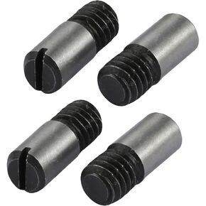 uxcell 4 Pcs M6 External Thread 14mm Length Carbon Steel Slotted Drive Taper Pin