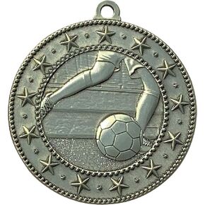 Express Medals Soccer Gold Medals Trophy Award with Neck Ribbons EMDC100 - (Pack of 10)