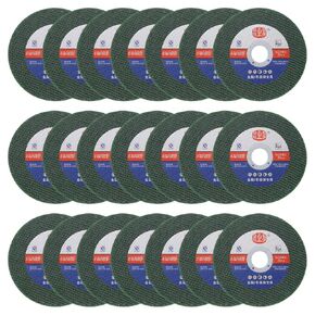 HARFINGTON 25pcs Cut Off Wheels 5" x 1/20" x 7/8" Ultra Thin Cut-Off Wheels Angle Grinder Cutting Discs General Metal Cutting Disc for Stainless Steel Cast Iron Copper, Green