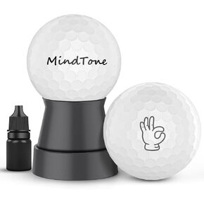 4X Golf Ball Stamper with Refillable Permanent Ink - Golf Ball Stamp Marker to Identify Golf Balls - Golfing Accessories Reusable Golf Ball Marking Tool Great Gifts for Men and Women Golfers